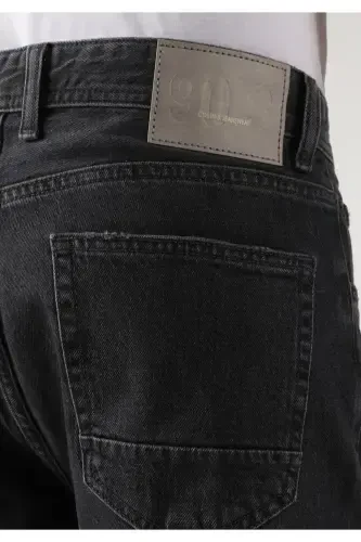 Men's low-rise, skinny fit blue jeans. - 7