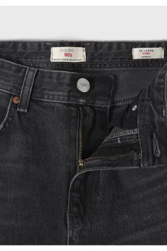 Men's low-rise, skinny fit blue jeans. - 8