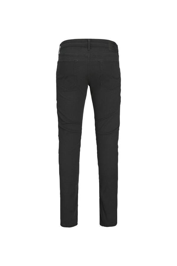 Men's low waist, slim fit black chino pants. - 8