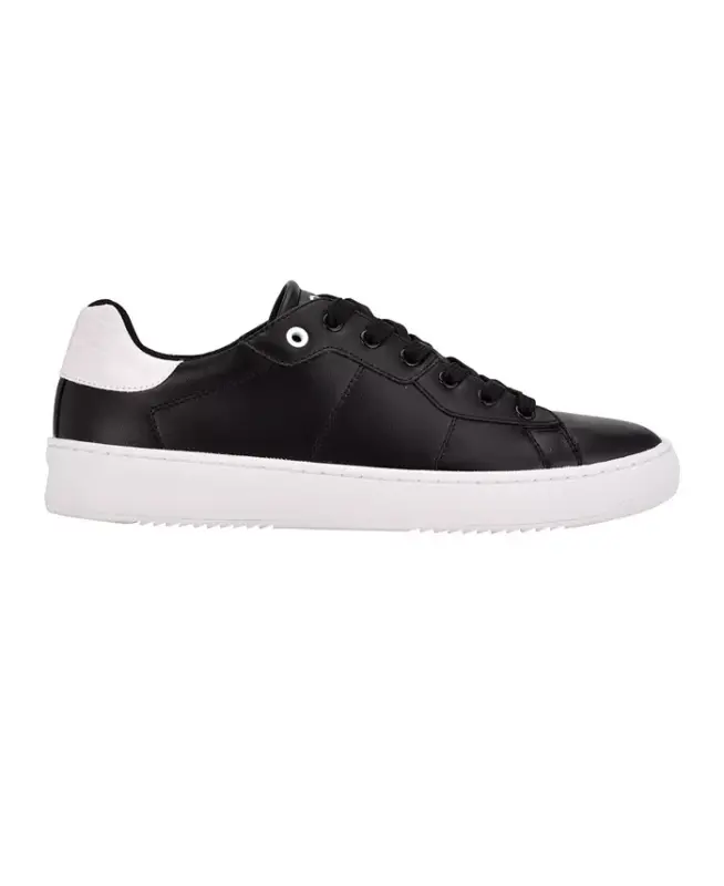 Men's Lucio Casual Lace Up Sneakers - Black, White Croc - 2
