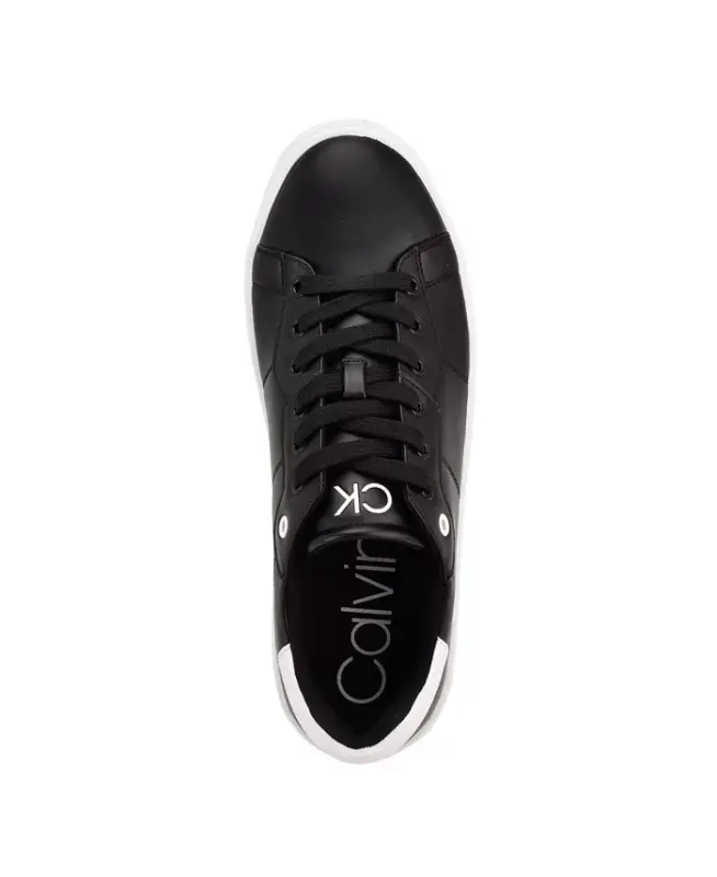 Men's Lucio Casual Lace Up Sneakers - Black, White Croc - 4