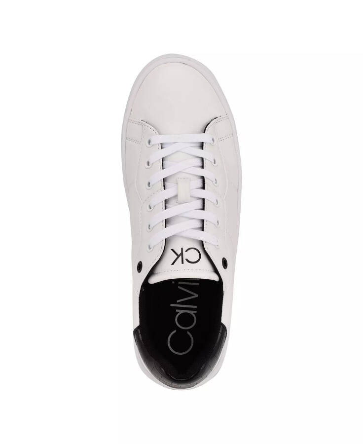 Men's Lucio Casual Lace Up Sneakers White, Black Croc - 4