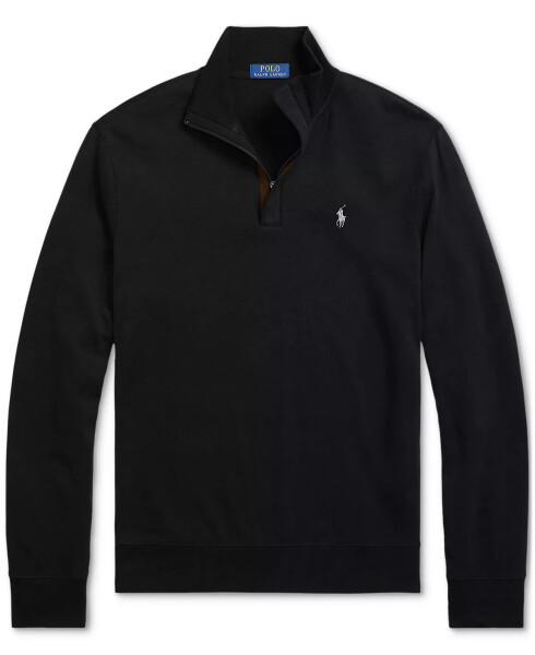 Men's Luxury Jersey Quarter-Zip Pullover Black - 9