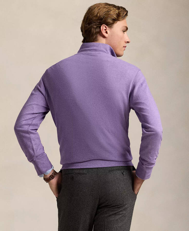 Men's Luxury Jersey Quarter-Zip Pullover Purple - 2