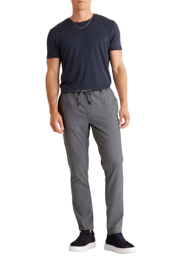 Men's Lycra Comfortable Woven Jogger Pants - 4