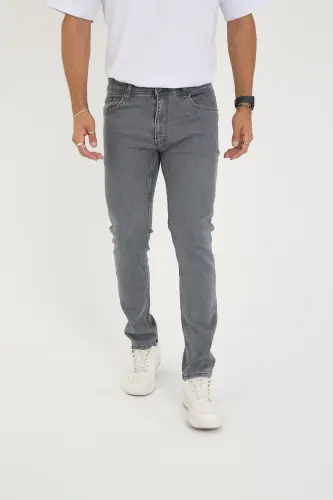 Men's Lycra Denim Regular Fit Jeans-Gray 