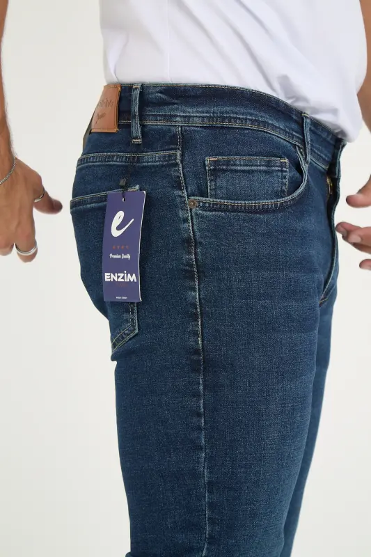 Men's Lycra Denim Regular Fit Jeans-Scratchless Blue - 7