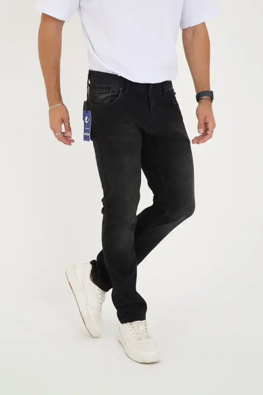 Men's Lycra Denim Regular Fit Jeans-Smoke Gray - 1