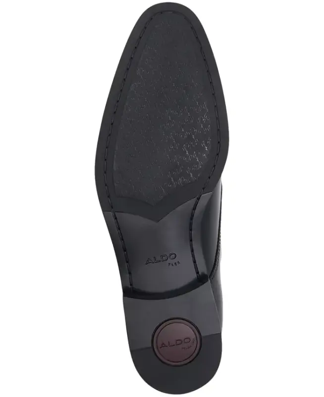 Men's Mackle Leather Lace Up Derby Shoes - 5