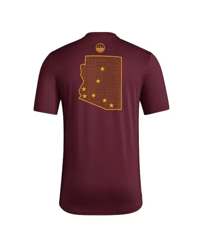 Men's Maroon Arizona State Sun Devils Honor Support Pre-Game T-Shirt-Maroon - 3