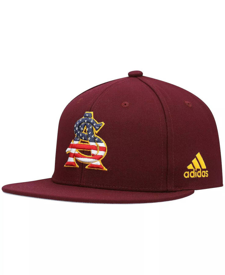 Men's Maroon Arizona State Sun Devils Patriotic On-Field Baseball Fitted Hat Maroon - 6