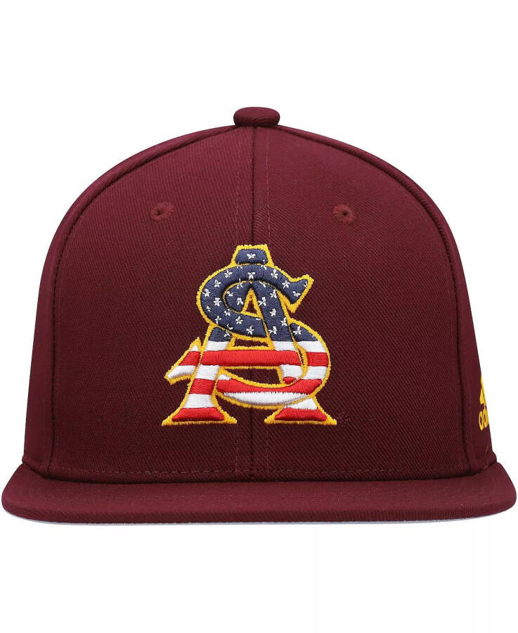 Men's Maroon Arizona State Sun Devils Patriotic On-Field Baseball Fitted Hat Maroon - 8