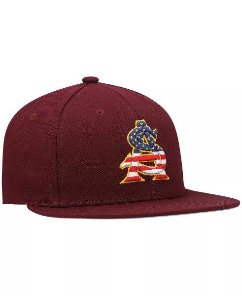 Men's Maroon Arizona State Sun Devils Patriotic On-Field Baseball Fitted Hat Maroon - 9