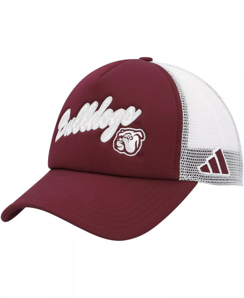 Men's Maroon Mississippi State Bulldogs Script Trucker Snapback Hat Maroon - 1