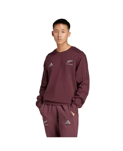 Men's Maroon New Zealand Rugby All Blacks Pullover Sweatshirt-Maroon - 1