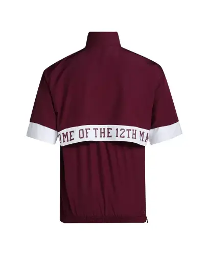 Men's Maroon Texas A&M Aggies Strategy Short Sleeve Half-Zip Jacket-Maroon - 3