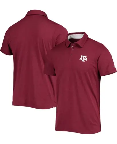 Men's Maroon Texas A&M Aggies Tech Trail Space-Dye Omni-Shade Polo Shirt - 1