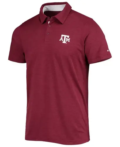 Men's Maroon Texas A&M Aggies Tech Trail Space-Dye Omni-Shade Polo Shirt - 3