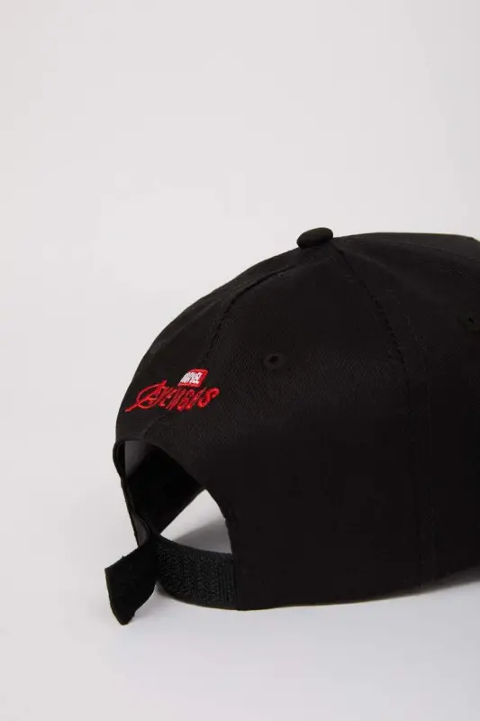 Men's Marvel Avengers Woven Baseball Basketball Cap Black - 1