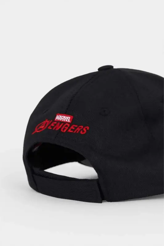 Men's Marvel Avengers Woven Baseball Basketball Cap Black - 6