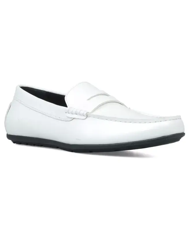 Men's Masonn Slip-On Penny Driving Loafers, Exclusively at Modazone - White Linen - 1