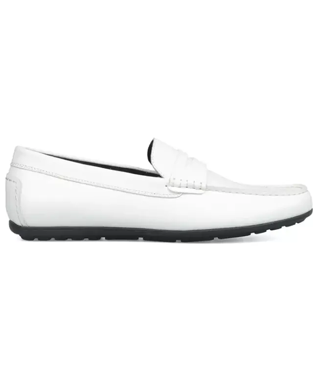 Men's Masonn Slip-On Penny Driving Loafers, Exclusively at Modazone - White Linen - 2