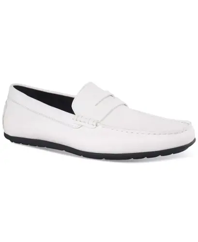 Men's Masonn Slip-On Penny Driving Loafers, Exclusively at Modazone - White Linen - 1