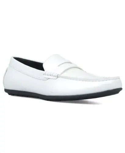 Men's Masonn Slip-On Penny Driving Loafers, Exclusively at Modazone - White Linen 