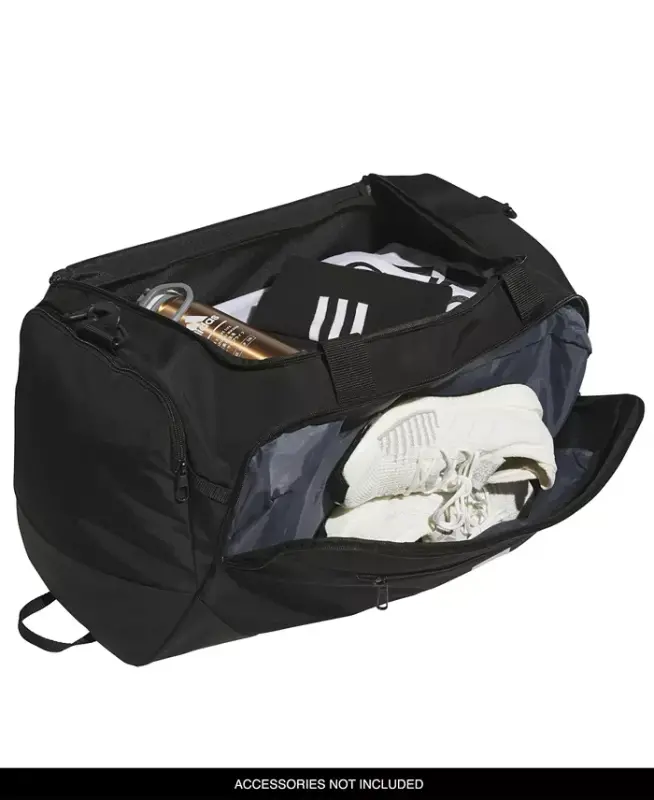 Men's Medium Defender Logo Duffel Bag - Black/Silver - 3