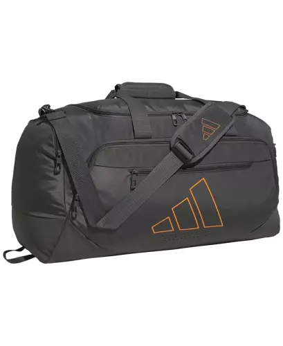 Men's Medium Defender Logo Duffel Bag - Grey Six/pure Orange - 1