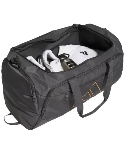 Men's Medium Defender Logo Duffel Bag - Grey Six/pure Orange - 3