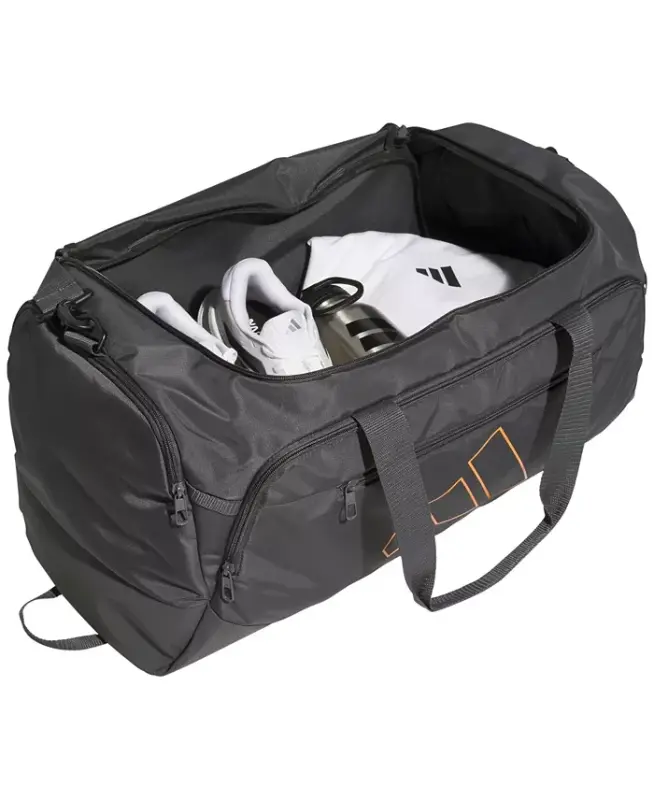 Men's Medium Defender Logo Duffel Bag - Grey Six/pure Orange - 3
