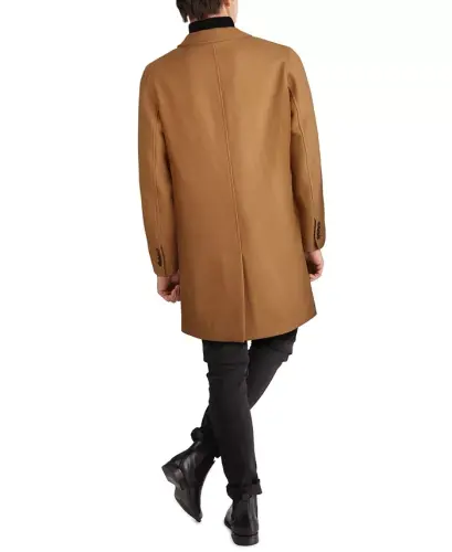 Men's Melton Classic-Fit Topcoat - Camel - Cole Haan (1)