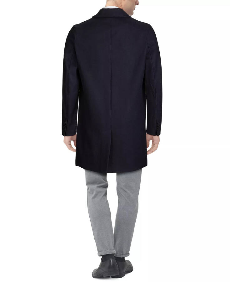 Men's Melton Classic-Fit Topcoat - Navy - 2