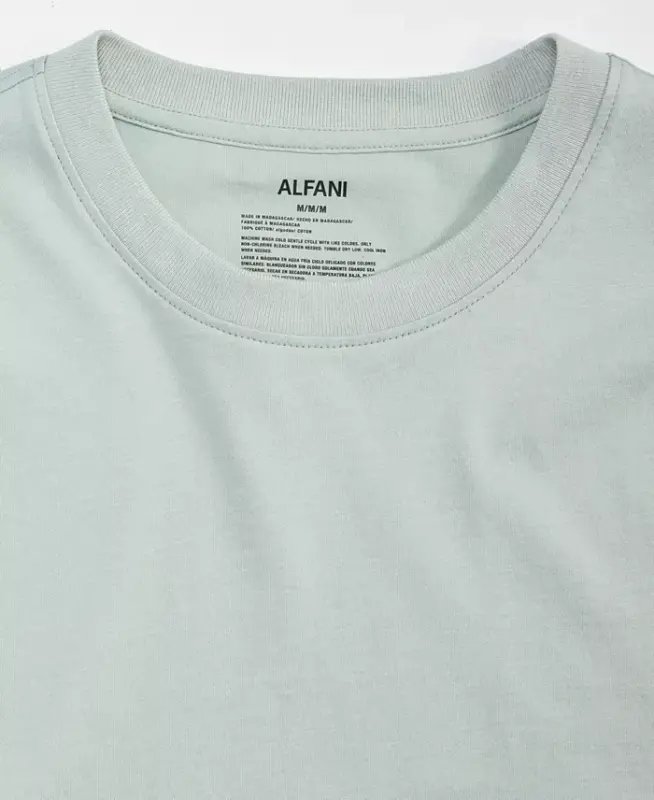 Men's Mercerized Cotton Short Sleeve Crewneck T-Shirt, Created for Modazone - Antique Sage - 4