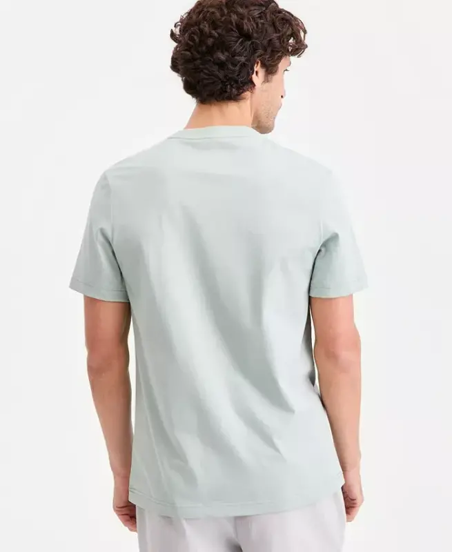 Men's Mercerized Cotton Short Sleeve Crewneck T-Shirt, Modazone Exclusive - Antique Sage - 2