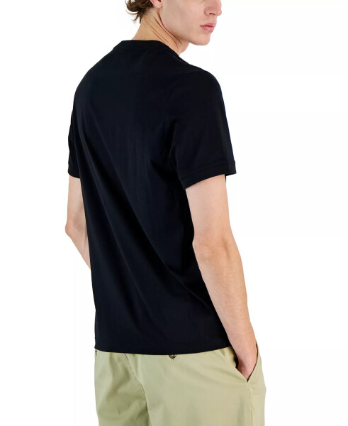 Men's Mercerized Cotton Short Sleeve Crewneck T-Shirt, Created for Modazone Deep Black - 6