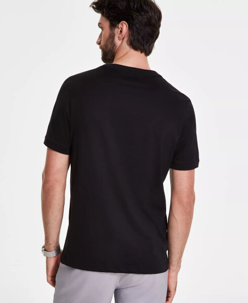 Men's Mercerized Cotton Short Sleeve Crewneck T-Shirt, Created for Modazone Deep Black - 2