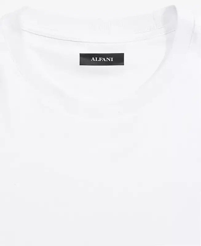 Men's Mercerized Cotton Short Sleeve Crewneck T-Shirt, Modazone Exclusive - Bright White - 5