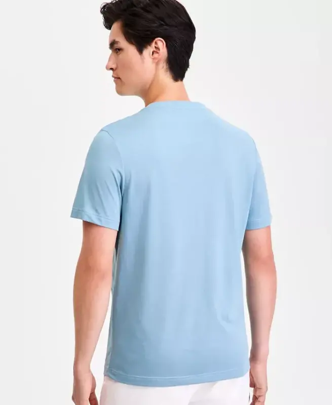 Men's Mercerized Cotton Short Sleeve Crewneck T-Shirt, Modazone Exclusive - Moon Water - 2
