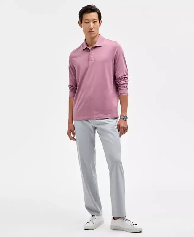 Men's Mercerized Polo Shirt, Created for Modazone - Chalky Rose - 2