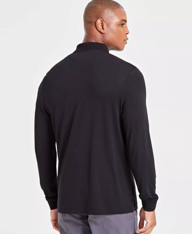 Men's Mercerized Polo Shirt, Created for Modazone-Deep Black - 2