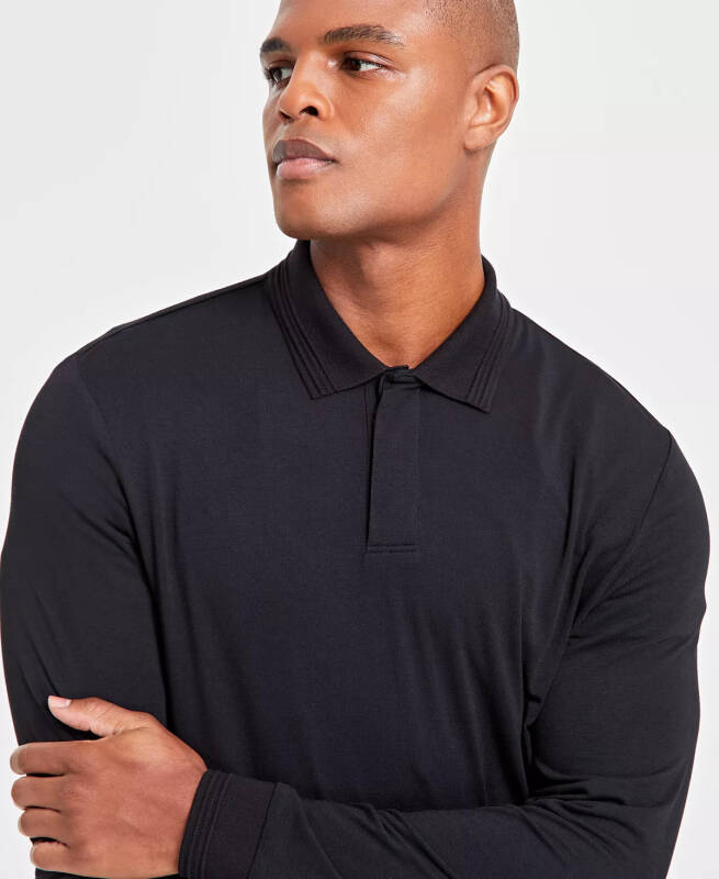 Men's Mercerized Polo Shirt, Created for Modazone-Deep Black - 4