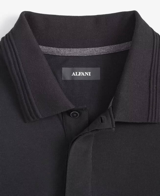 Men's Mercerized Polo Shirt, Created for Modazone-Deep Black - 5