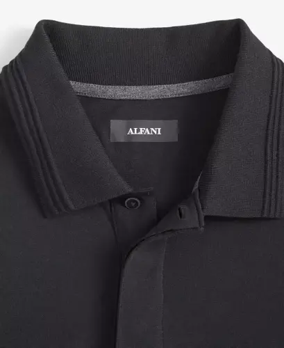 Men's Mercerized Polo Shirt, Created for Modazone-Deep Black - 5