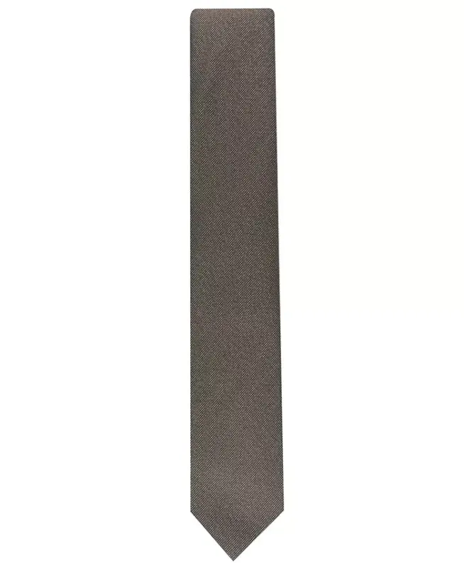 Men's Metallic Texture Slim Tie, Created for Modazone - Metallia Gold - 2