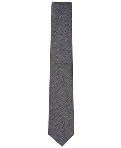 Men's Metallic Texture Slim Tie, Created for Modazone - Silver - ALFANI (1)