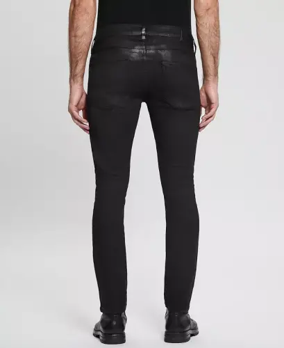 Men's Miami Black Coated Skinny Jinslari - To'q Yuvish - GUESS (1)