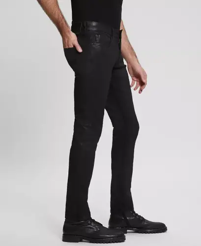Men's Miami Black Coated Skinny Jinslari - To'q Yuvish - 3
