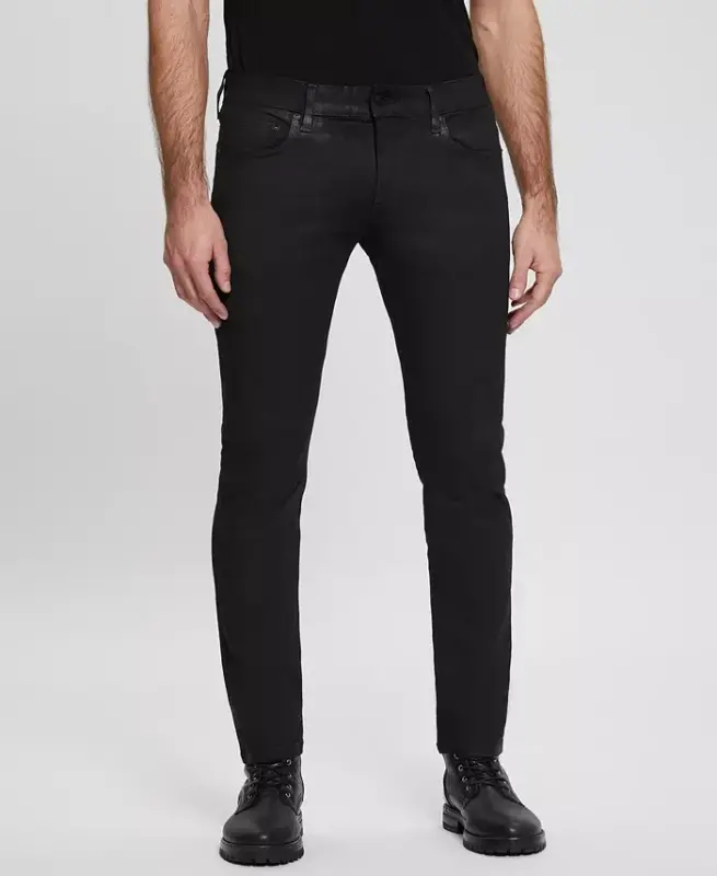 Men's Miami Black Coated Skinny Jinslari - To'q Yuvish - 1